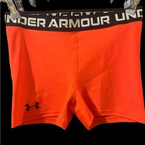 (2 count Gray & Orange)Under Armour Woman’s 3 inch Shorty Shorts
